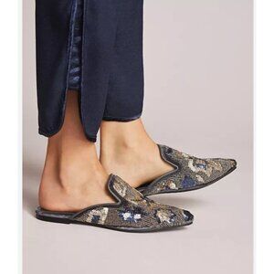 Steven by Steve Madden Valente Women’s Mules Size 9 Beaded Sequin Floral Slip On